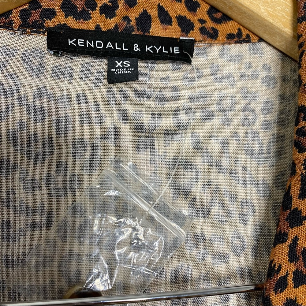 Kendall & Kylie Animal Print Button Front Dress - Picture 9 of 9